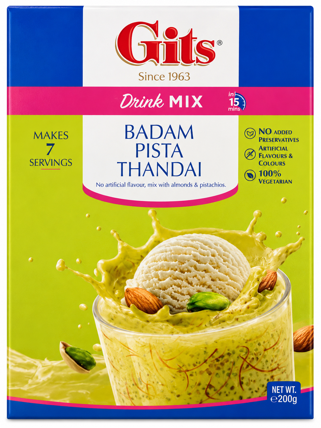 Gits Badam Pista Thandai Drink Mix 200g