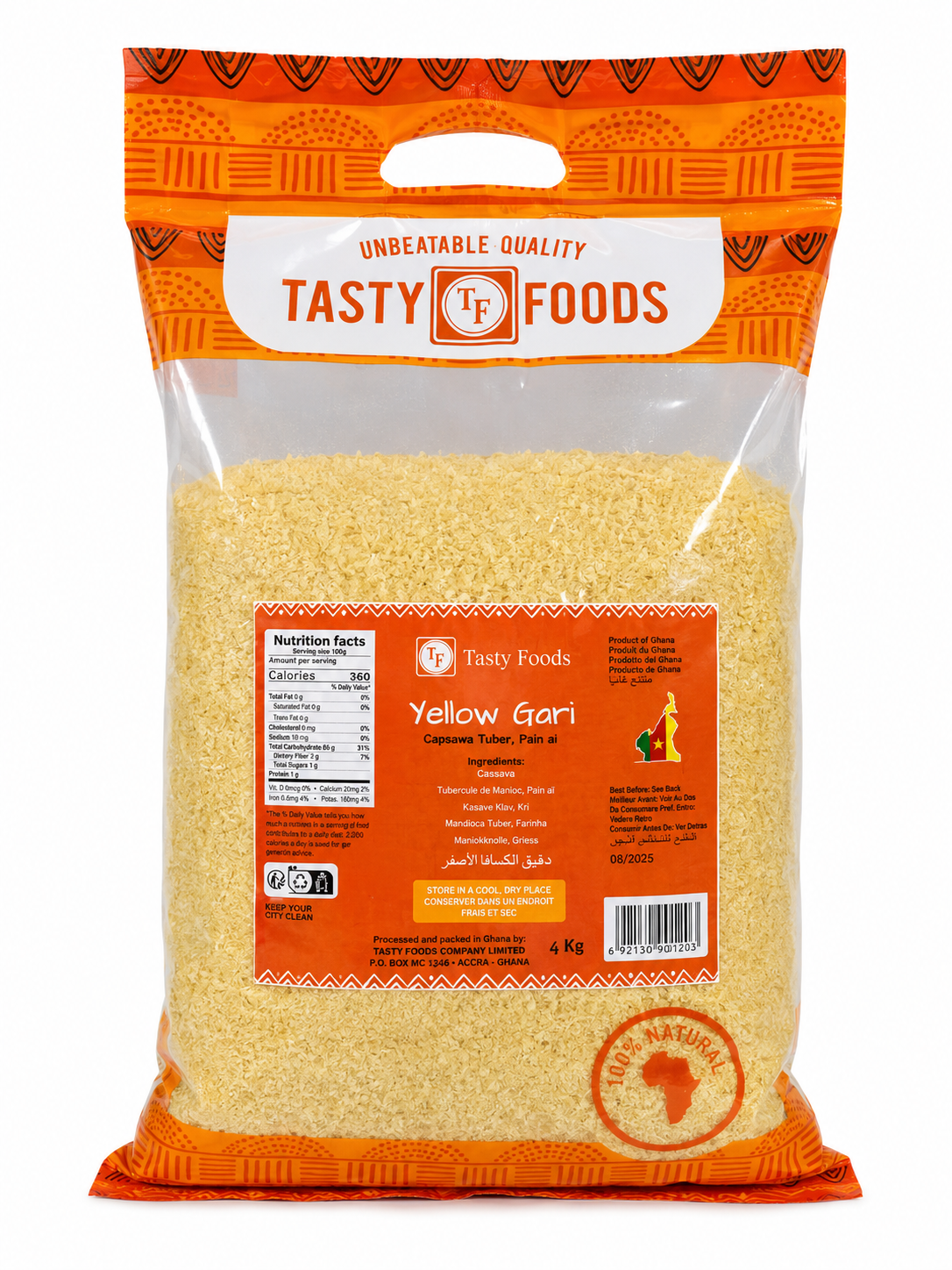 Tasty Foods Yellow Gari-4kg