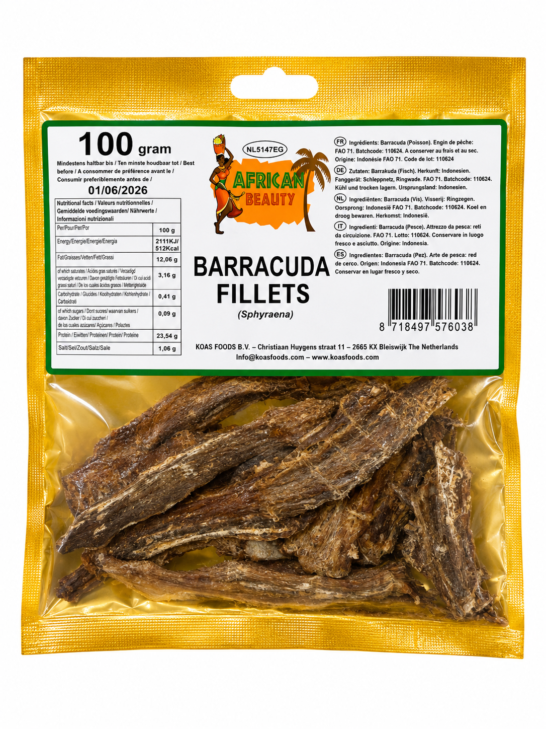 African Beauty Barracuda Fillets 100g