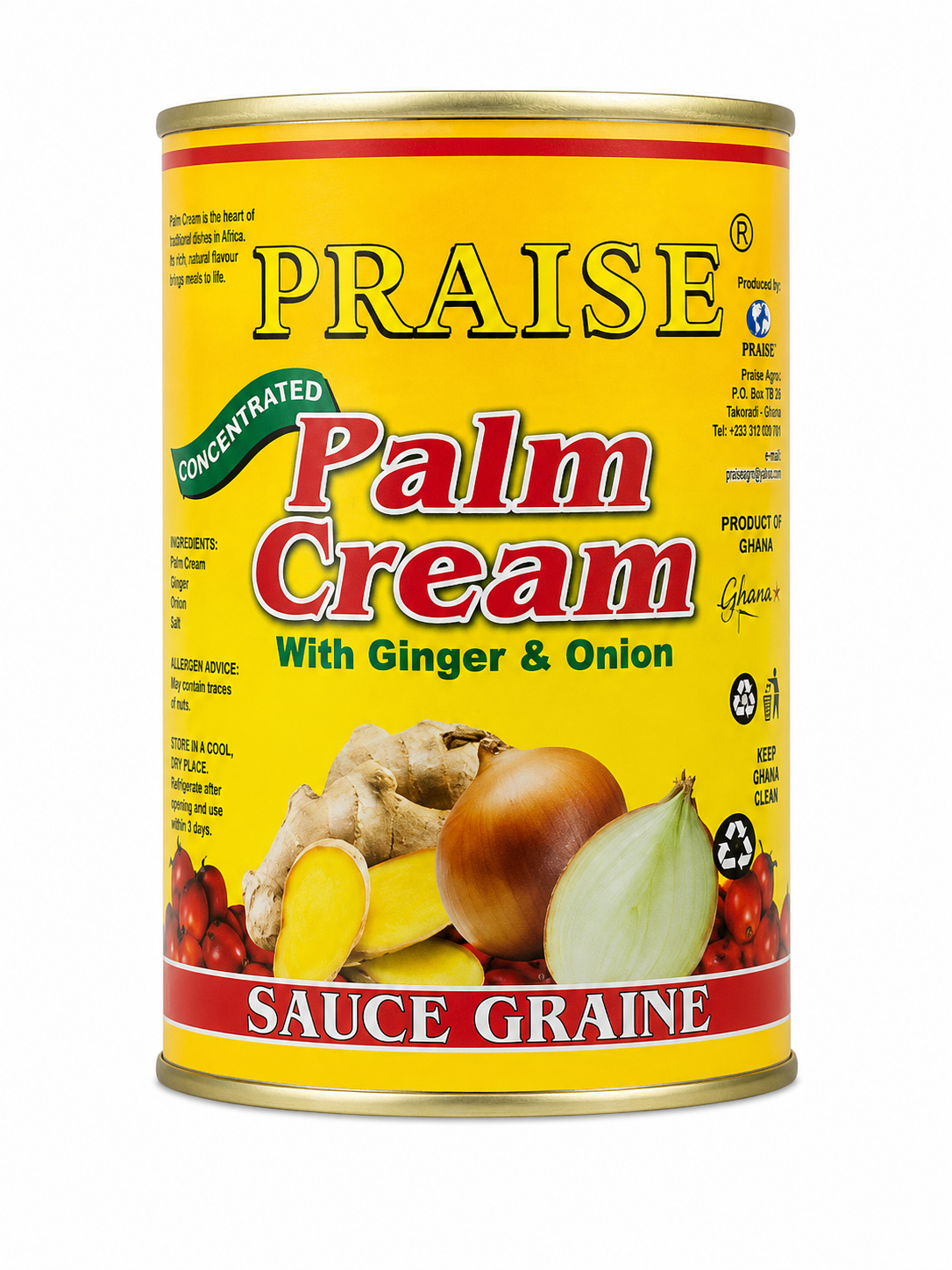 Praise Palm Cream with Ginger & Onion – 400g