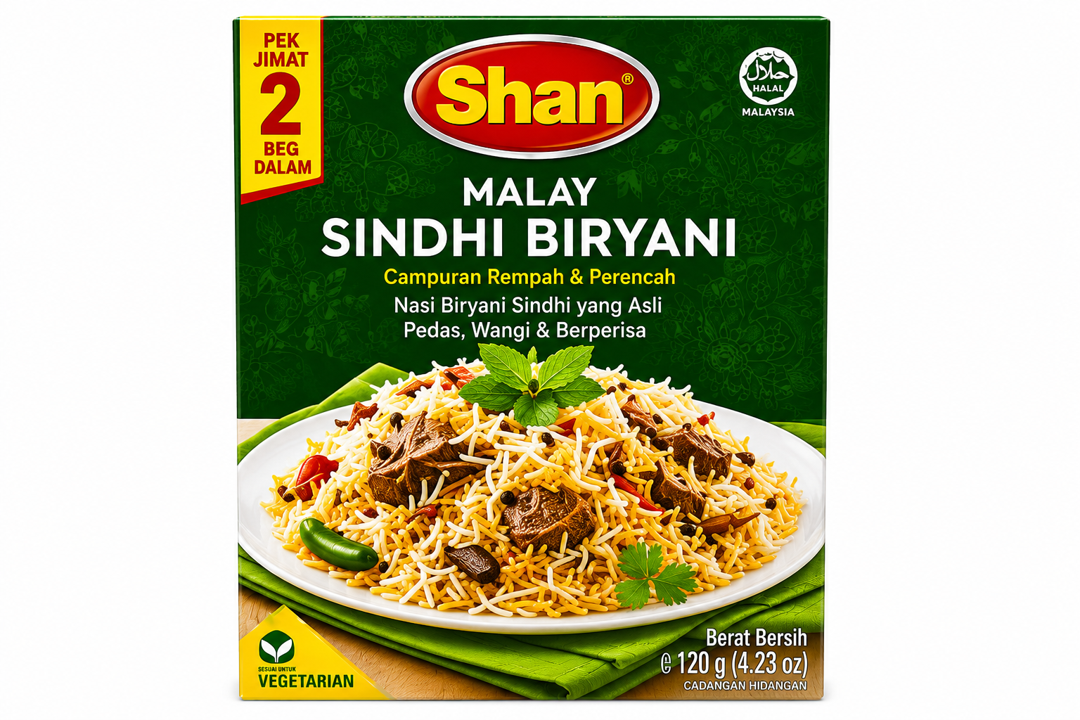 Shan Malay Sindhi Biryani Spice Mix 120g