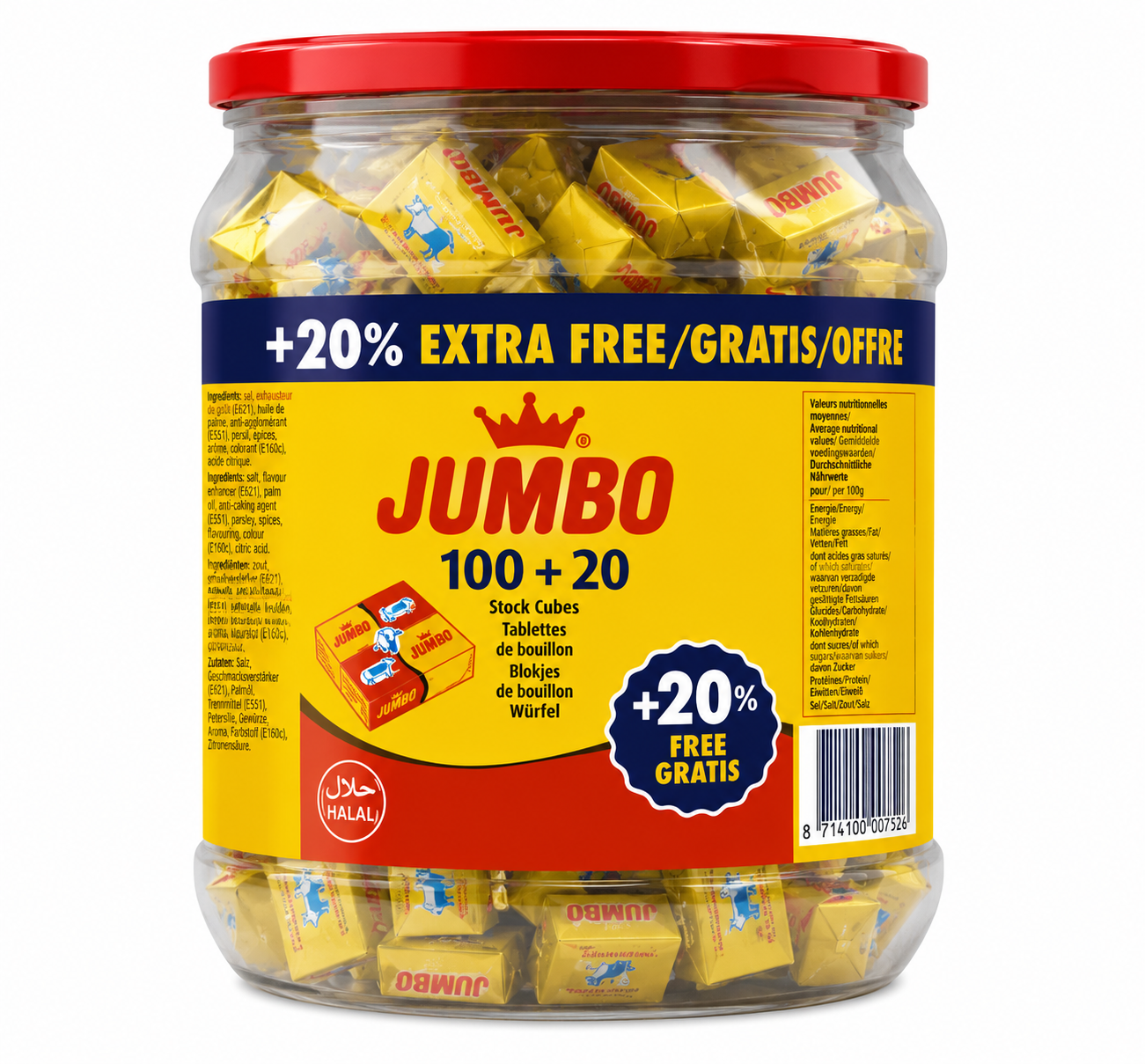 Jumbo Cubes 100+20 Pack