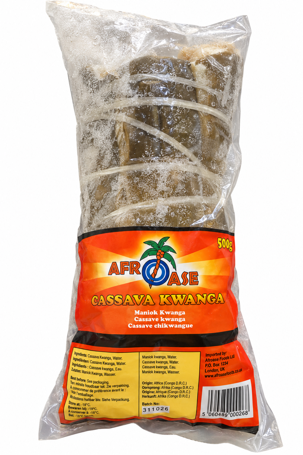 Afroase Cassava Kwanga – 500g