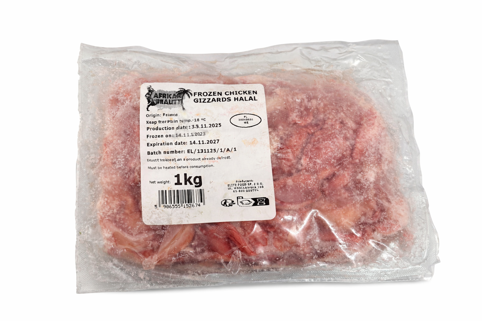 Frozen Chicken Gizzards – Halal (1 kg)