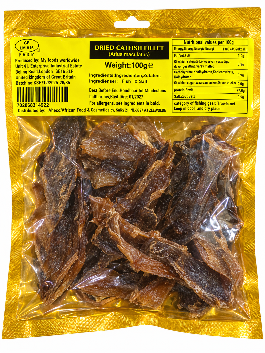 Dried Catfish Fillet 100g