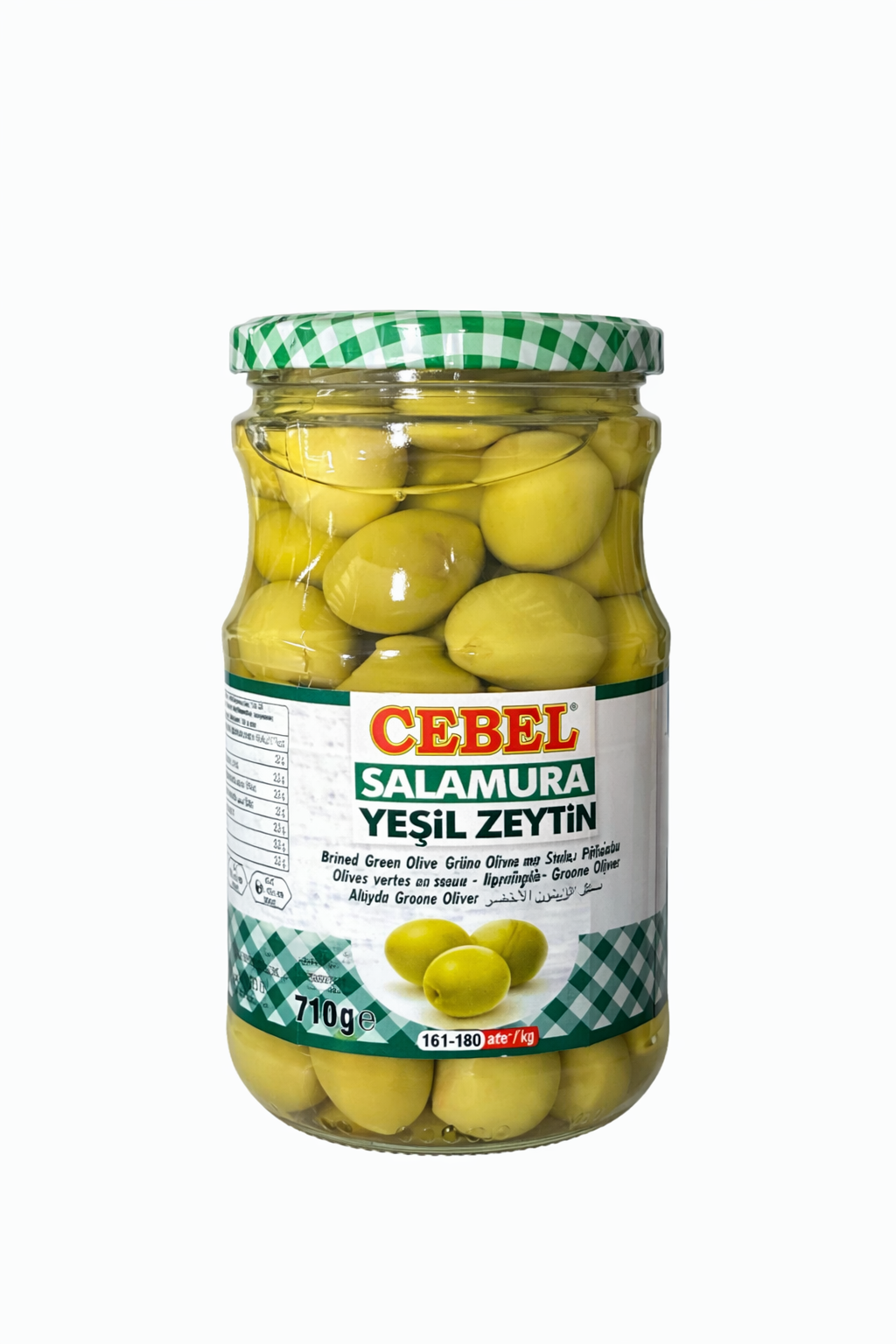 Cebel Salamura Yeşil Zeytin (Brined Green Olives) – 710g