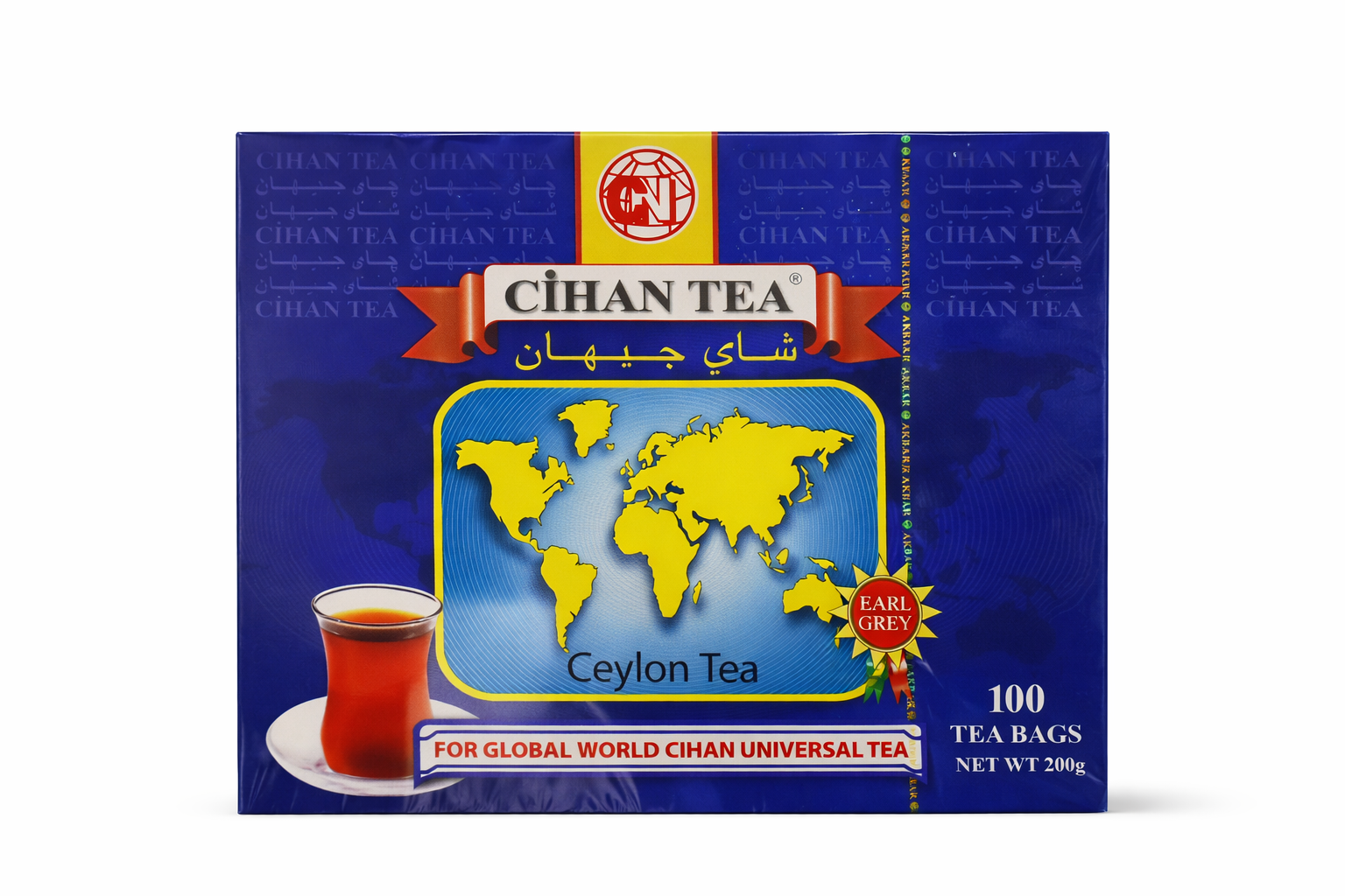 Cihan Tea Earl Grey Ceylon Tea Bags – 100 Tea Bags (200g)