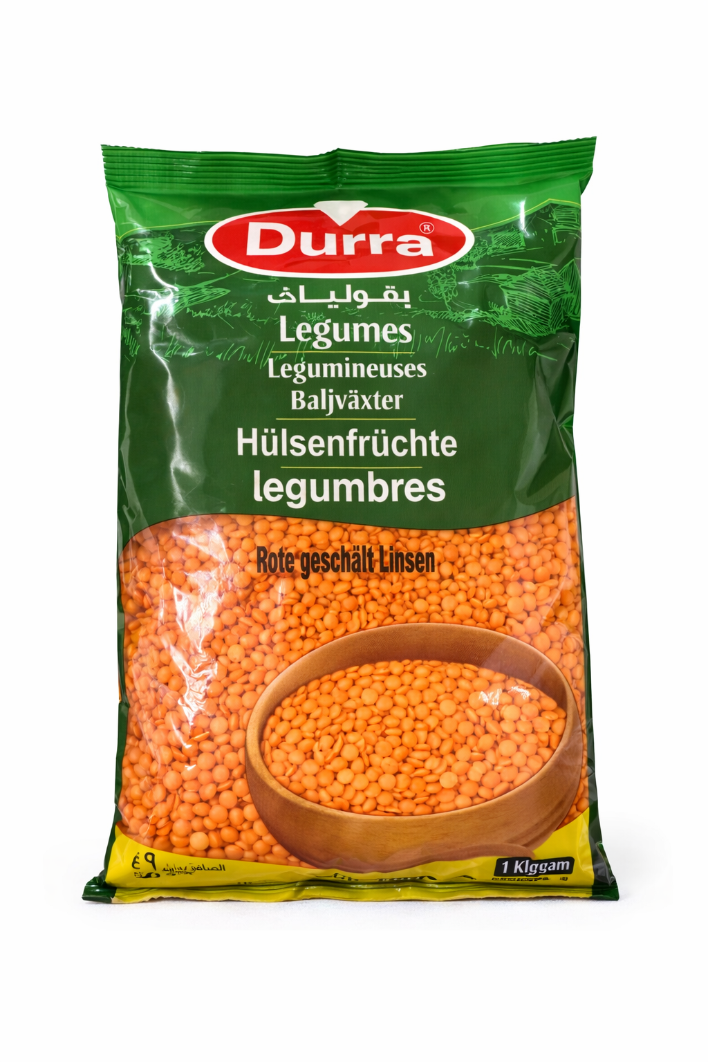 Durra Red Split Lentils – 1kg
