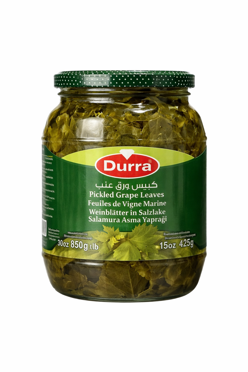 Durra Pickled Grape Leaves – 850g Jar