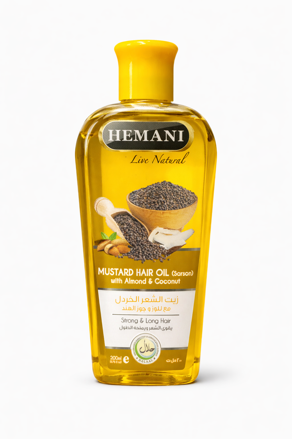Hemani Mustard Hair Oil with Almond & Coconut – 200ml