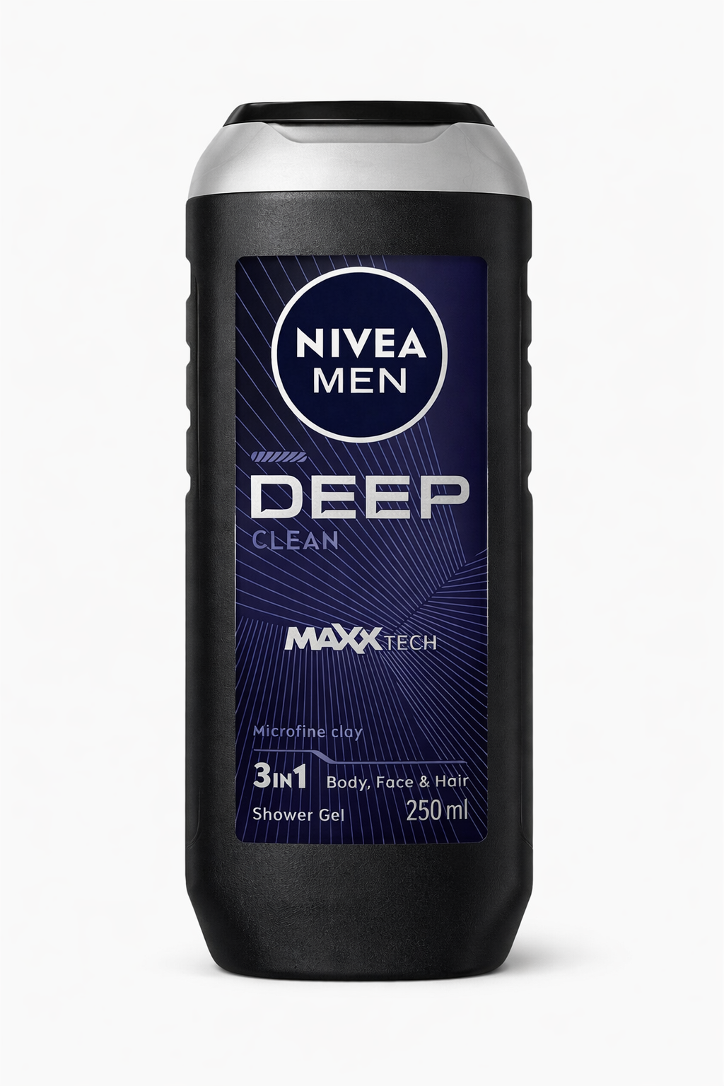 NIVEA MEN Deep Clean 3-in-1 Shower Gel – 250ml