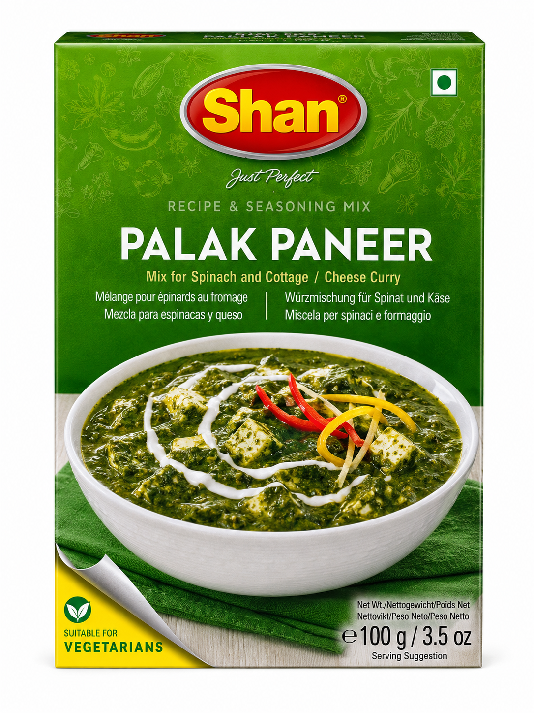 Shan Palak Paneer Recipe & Seasoning Mix 100g