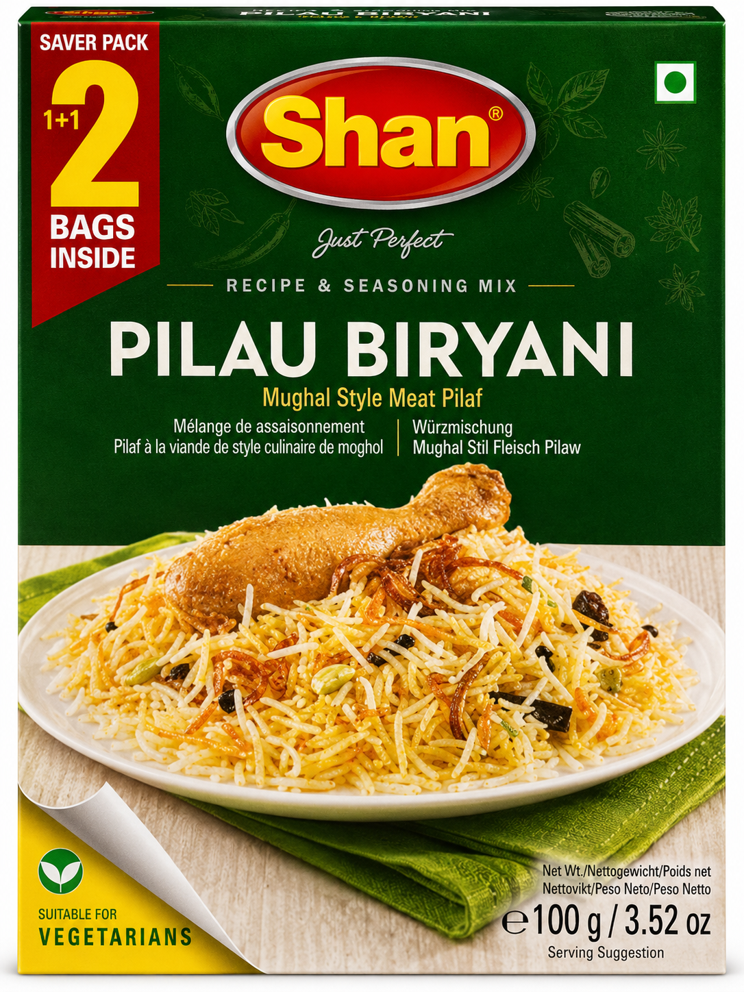 Shan Pilau Biryani Recipe & Seasoning Mix 100g