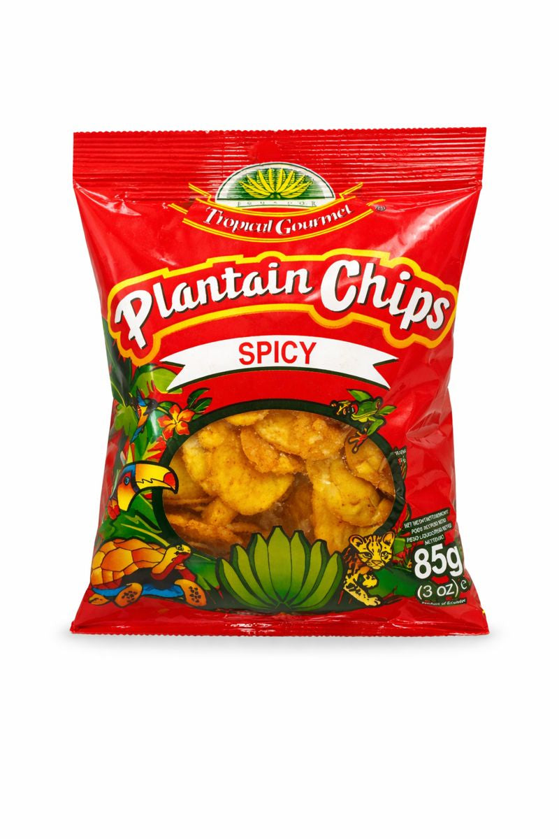 Tropical Gourmet Plantain Chips – Spicy (85g)