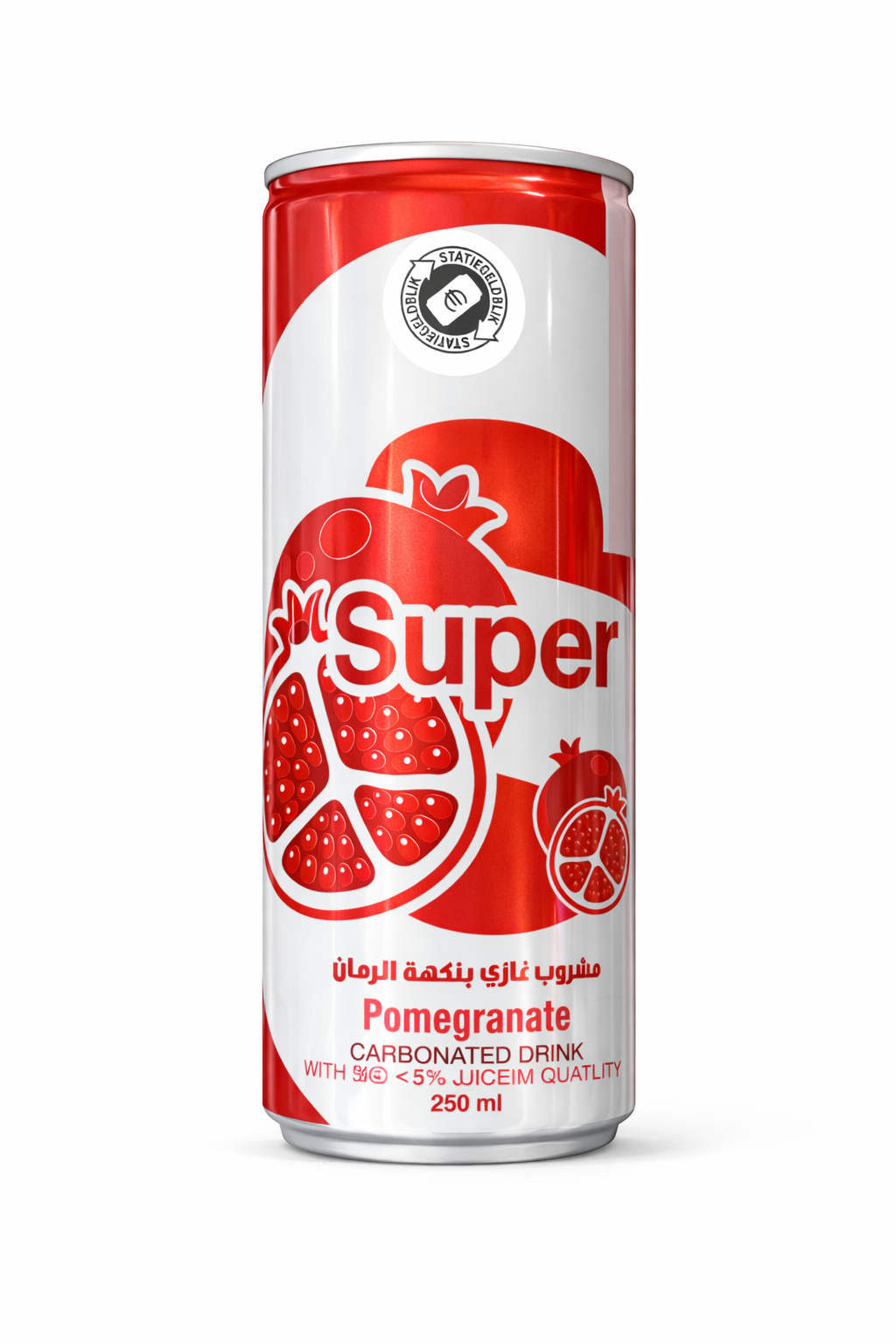Super Pomegranate Carbonated Drink 250ml Can