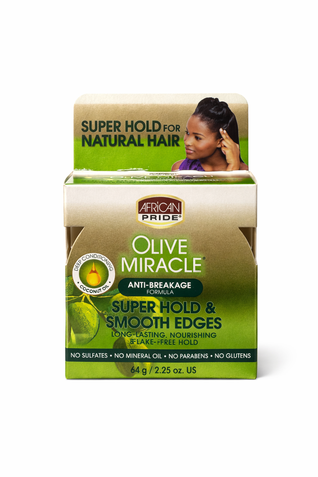 African Pride Olive Miracle Super Hold & Smooth Edges – 64g