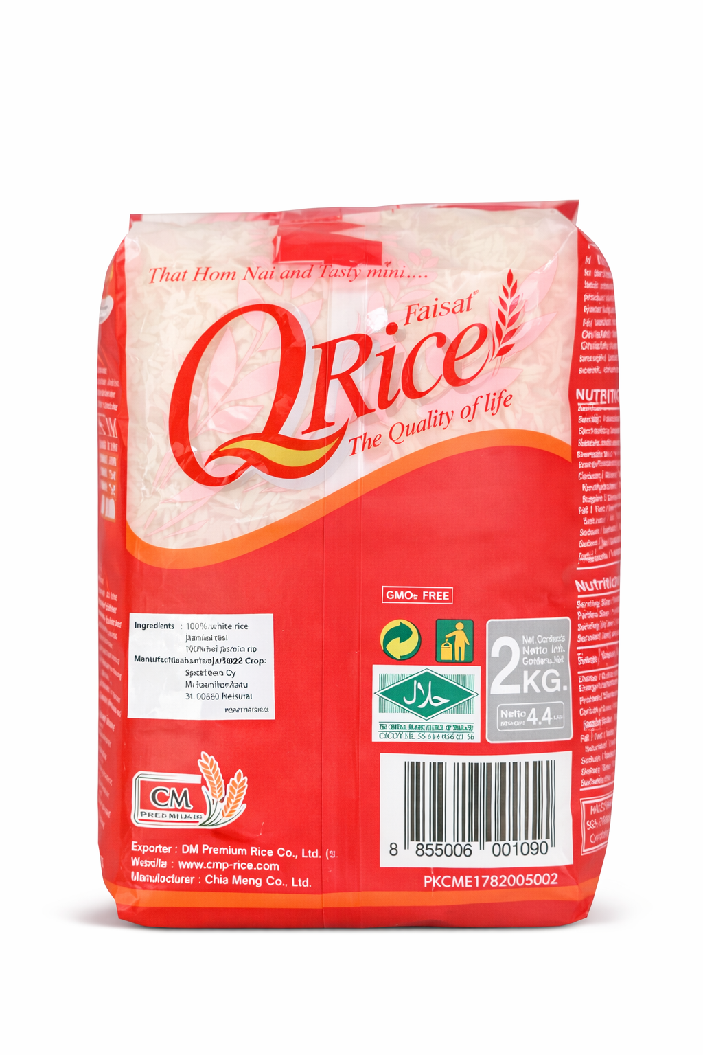 Qrice Thai Hom Mali Jasmine Rice 2kg