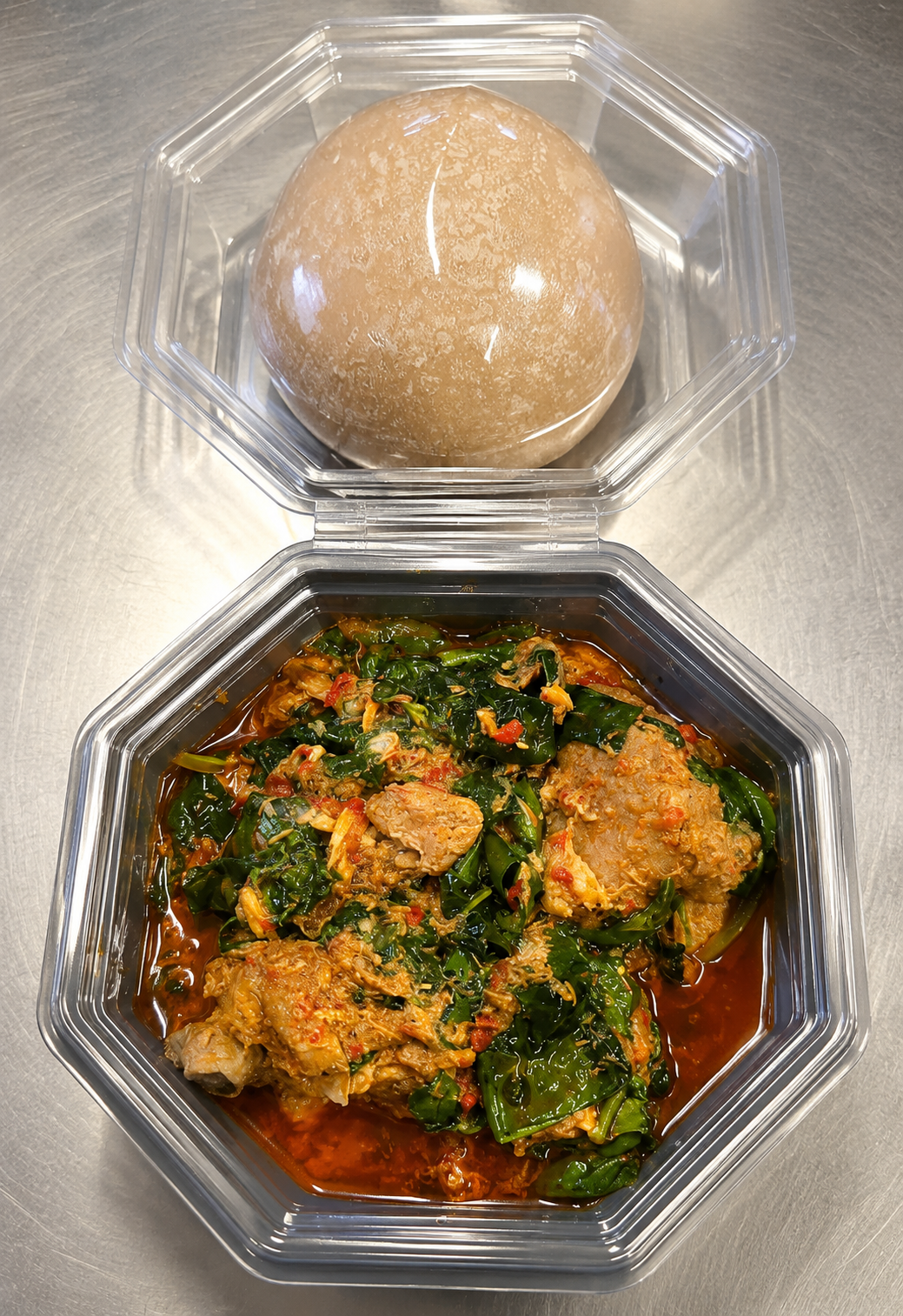 Fufu with Vegetable Soup