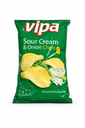 Vipa Sour Cream & Onion Flavored Potato Chips – Crispy Snack Pack