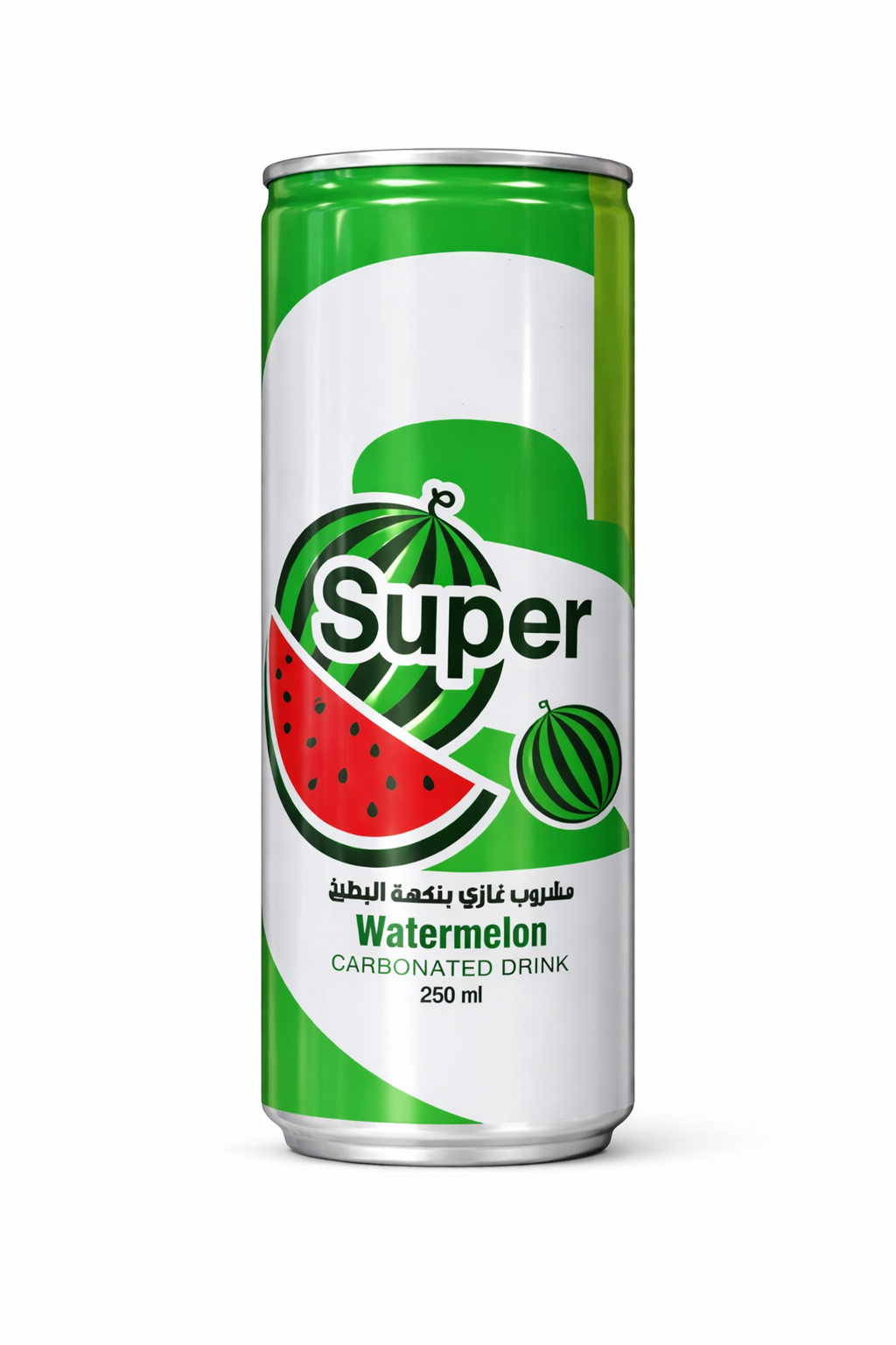 Super Watermelon Carbonated Drink 250ml Can